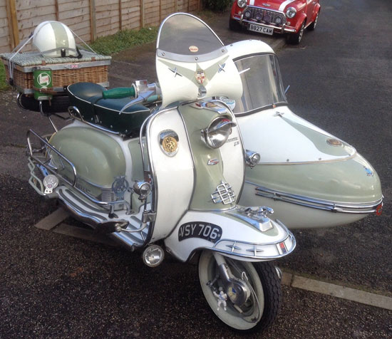 eBay watch 1959 Lambretta LI 125 with Bambini sidecar Modculture