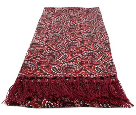 Tootal alternative: Narrow all over paisley silk scarves by Michelsons of London