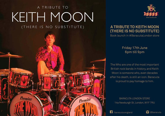 Keith Moon book launch at The Baracuta Store in London