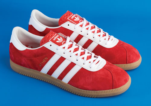 1960s Adidas Originals Athen trainers in red suede