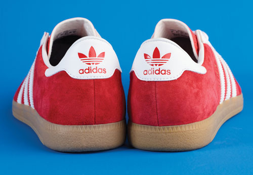 1960s Adidas Originals Athen trainers in red suede