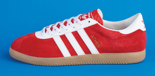 1960s Adidas Originals Athen trainers in red suede