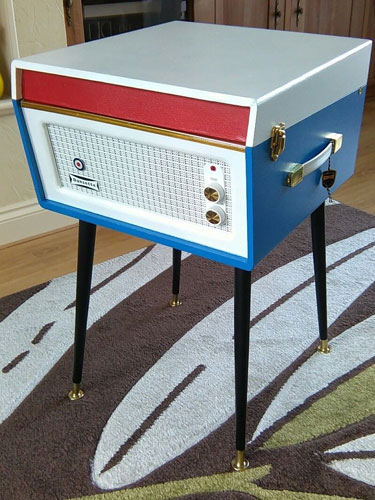 Mod-themed Dansette Bermuda record player on eBay