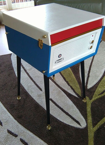 Mod-themed Dansette Bermuda record player on eBay