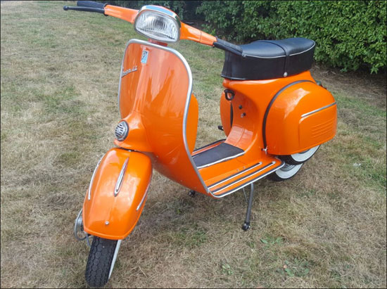 Restored 1967 Vespa 180 SS scooter on eBay