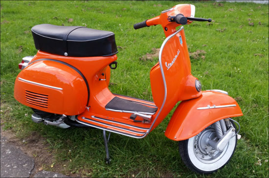 Restored 1967 Vespa 180 SS scooter on eBay