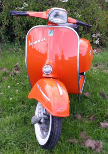 Restored 1967 Vespa 180 SS scooter on eBay