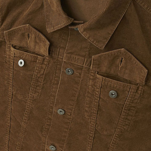 On a budget: Vintage-style brown cord jacket at Uniqlo