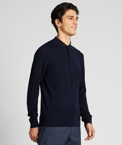 On a budget: Extra fine merino polo shirts at Uniqlo