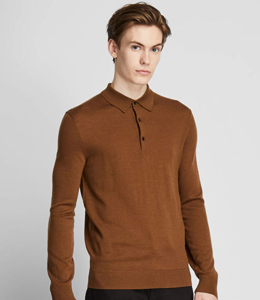 On a budget: Extra fine merino polo shirts at Uniqlo