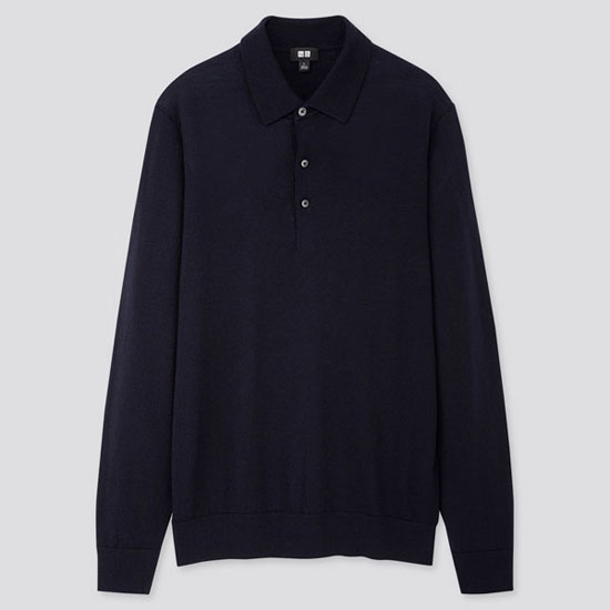 On a budget: Extra fine merino polo shirts at Uniqlo