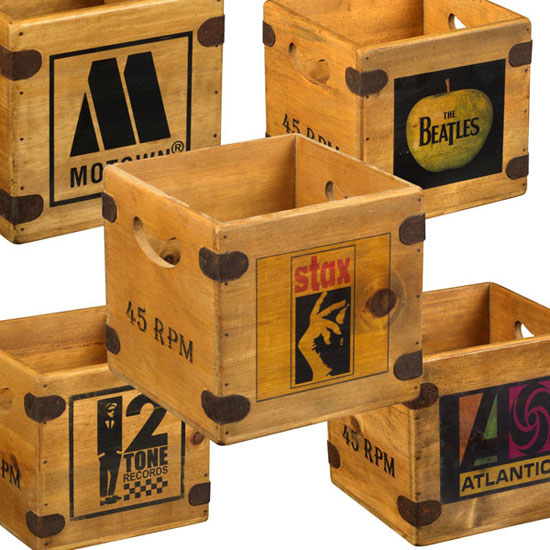Wooden classic record label crates on eBay
