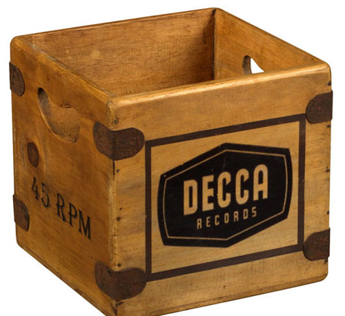 Wooden classic record label crates on eBay