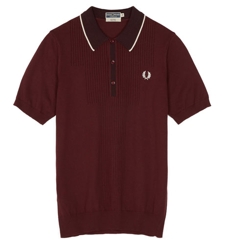 1960s reissue: Fred Perry pointelle design knitted shirt