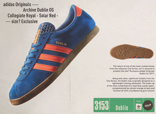 Adidas Dublin trainers reissue - Size? Archive exclusive