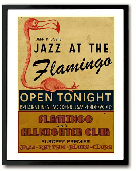 Jazz At The Flamingo print by Indieprints