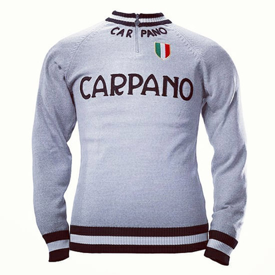 Carpano vintage-style Merino Wool track top by Magliamo