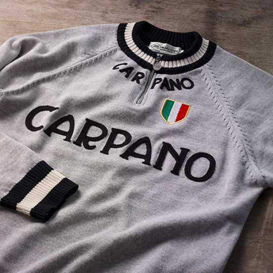 Carpano vintage-style Merino Wool track top by Magliamo