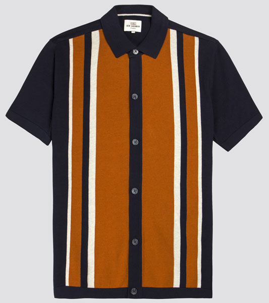 1960s style button through polo at Ben Sherman Modculture
