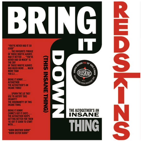 The Redskins - Bring It Down! (This Insane Thing) 10-inch single