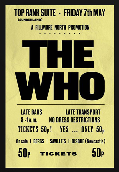The Jam and The Who vintage gig posters by Bad Moon Prints