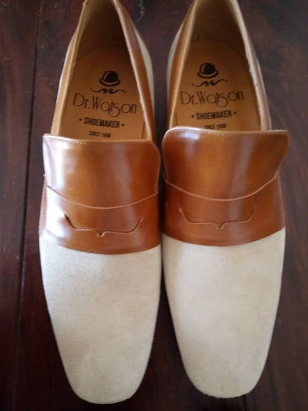 1960s-style penny loafers by Dr Watson Shoemaker