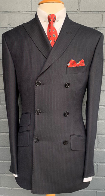 1960s-style double-breasted suits at Adam of London