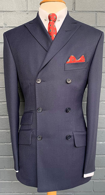 1960s-style double-breasted suits at Adam of London