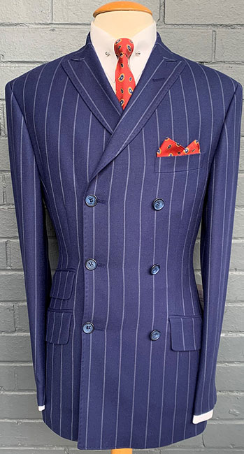 1960s-style double-breasted suits at Adam of London