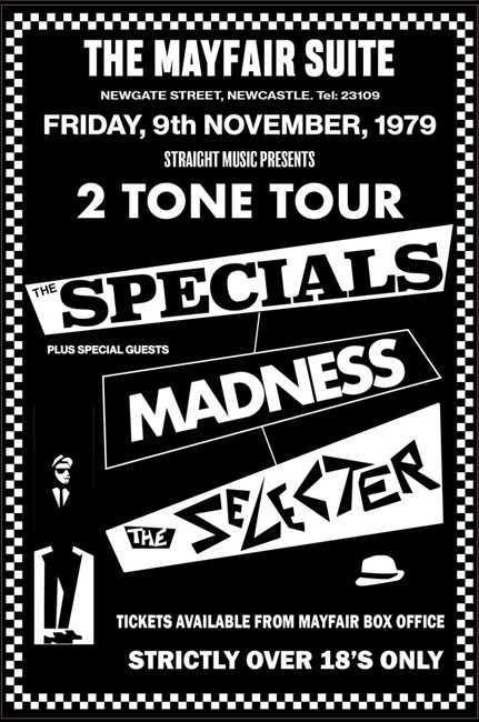 Reprinted 2 Tone tour posters by Bad Moon Prints