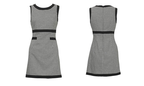 dogtooth shift dress