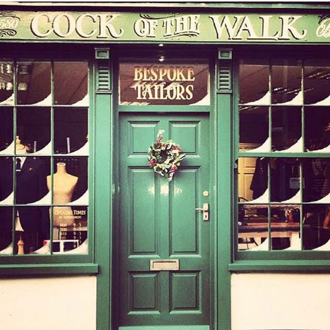 Cock of the Walk shopfront. Signage by Steve Millington