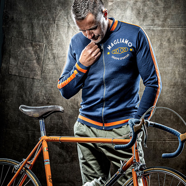 Merino wool casual track tops by Magliamo