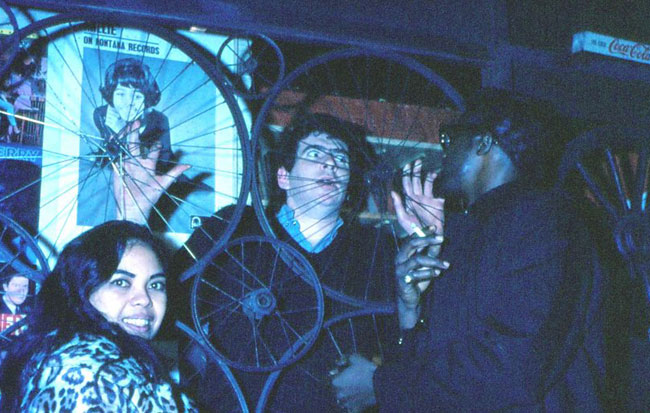 Screamin' Jay Hawkins and Roger Eagle around the Twisted Wheel DJ booth.