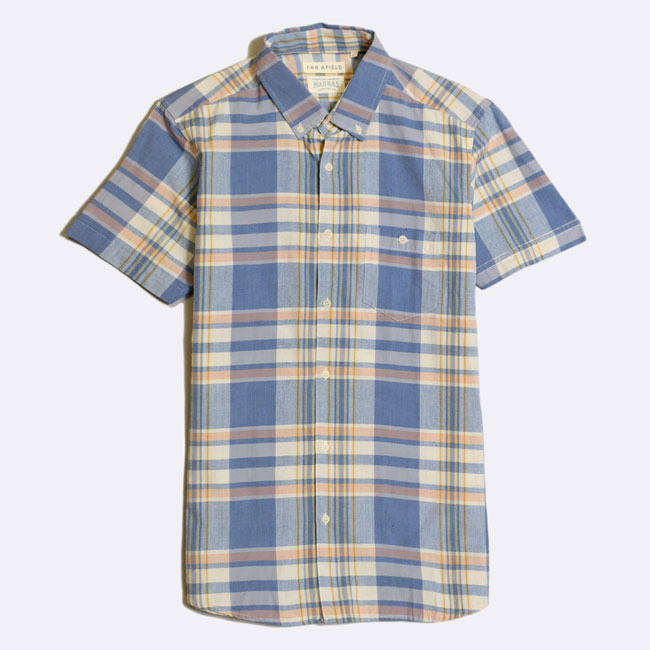 In the sale: Far Afield x Madras Shirting Co button-down shirts