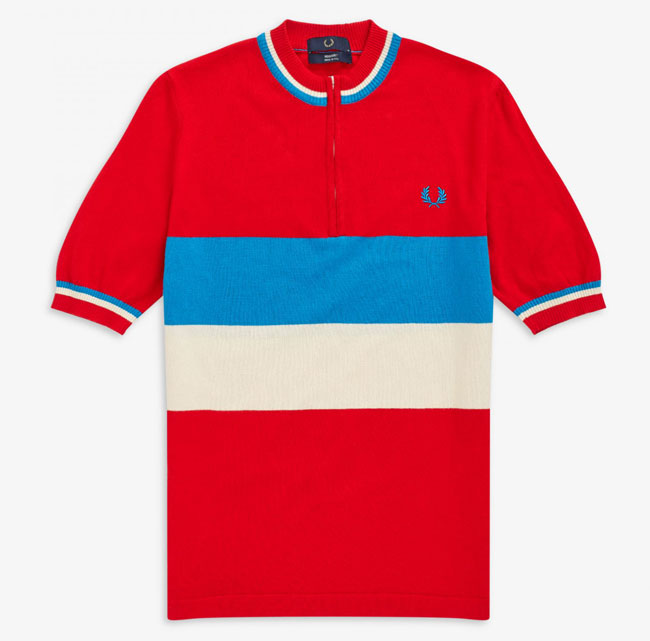 1960s half-zip cycling tops by Fred Perry