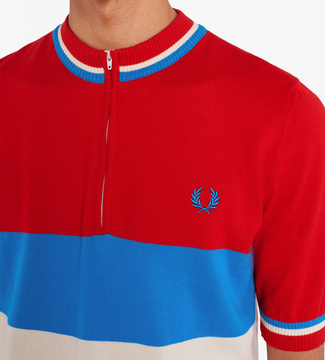 1960s half-zip cycling tops by Fred Perry