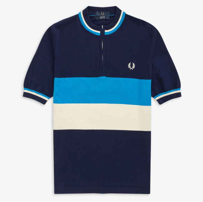 1960s half-zip cycling tops by Fred Perry