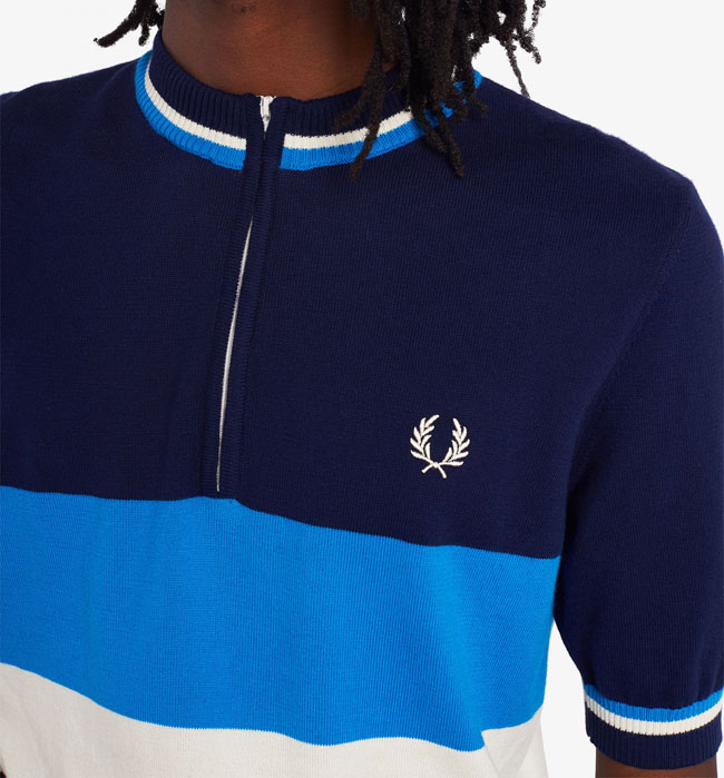 1960s half-zip cycling tops by Fred Perry