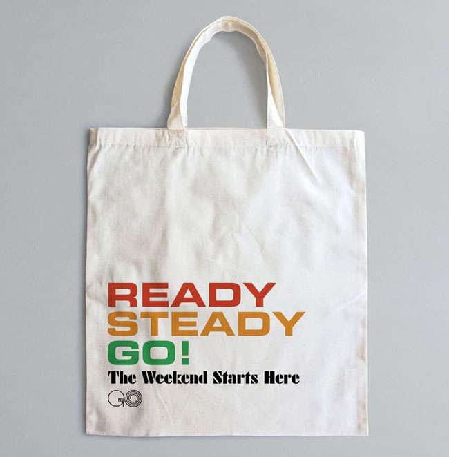 Official Ready Steady Go! tote bags