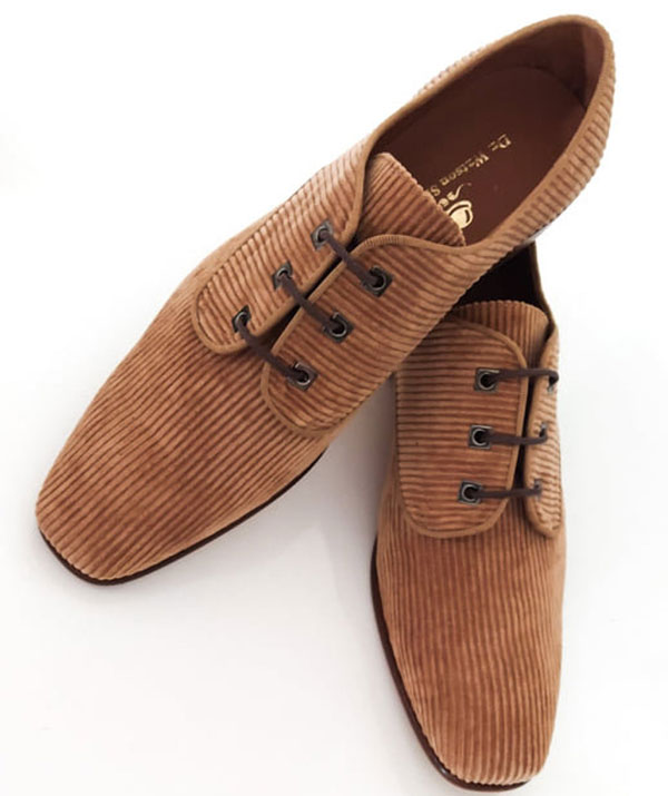 1960s-style corduroy shoes by Dr Watson Shoemaker