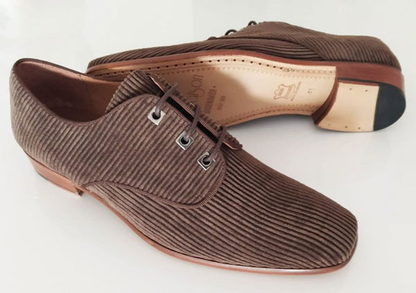 1960s-style corduroy shoes by Dr Watson Shoemaker