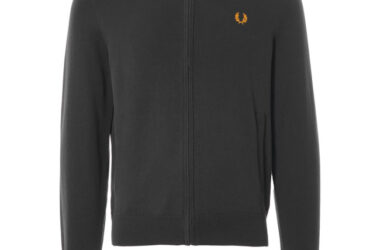 Vintage-style knitted zip top by Fred Perry