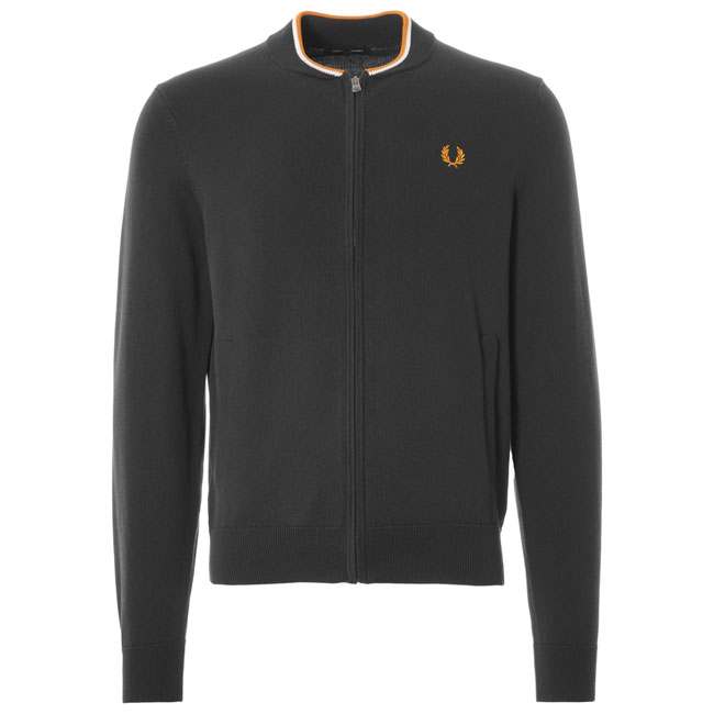 Vintage-style knitted zip top by Fred Perry