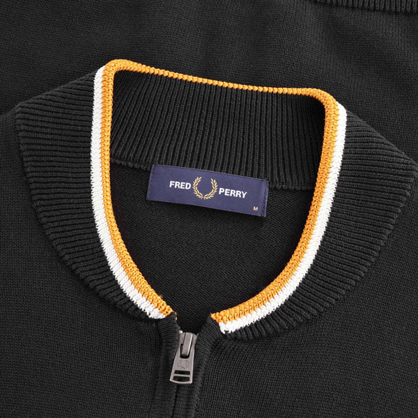 Vintage-style knitted zip top by Fred Perry