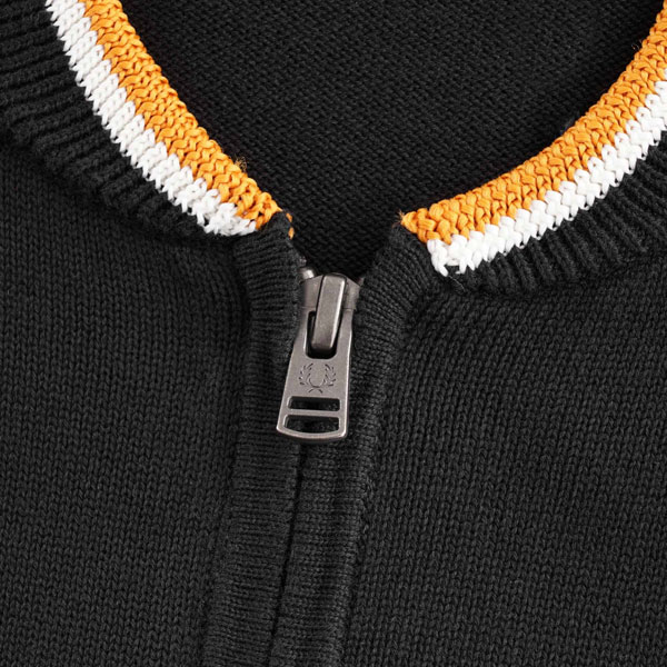 Vintage-style knitted zip top by Fred Perry