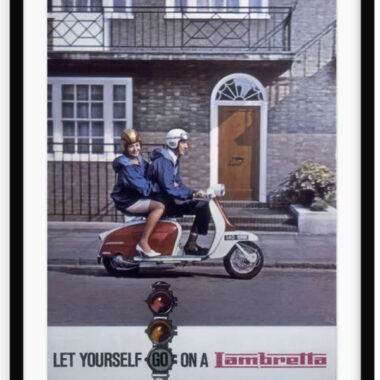 1965 framed Lambretta advertising print