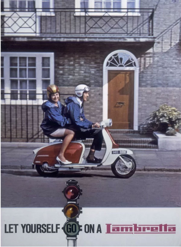 1965 framed Lambretta advertising print