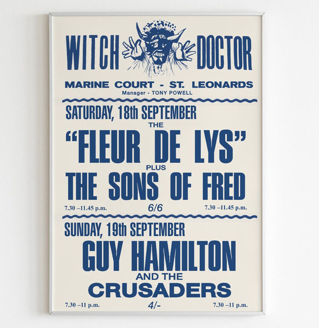 Limited edition 1960s Fleur De Lys gig posters