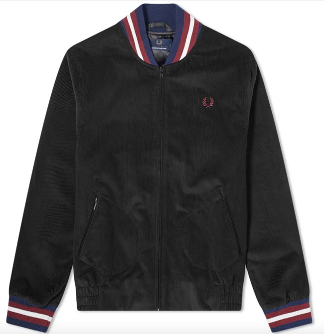 Fred Perry Reissues needlecord bomber jacket